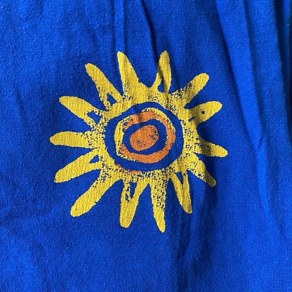 COPA CABANA Vintage Dress T-Shirt Midi Tropical Painted Carribean Blue Size 5X - Picture 4 of 12